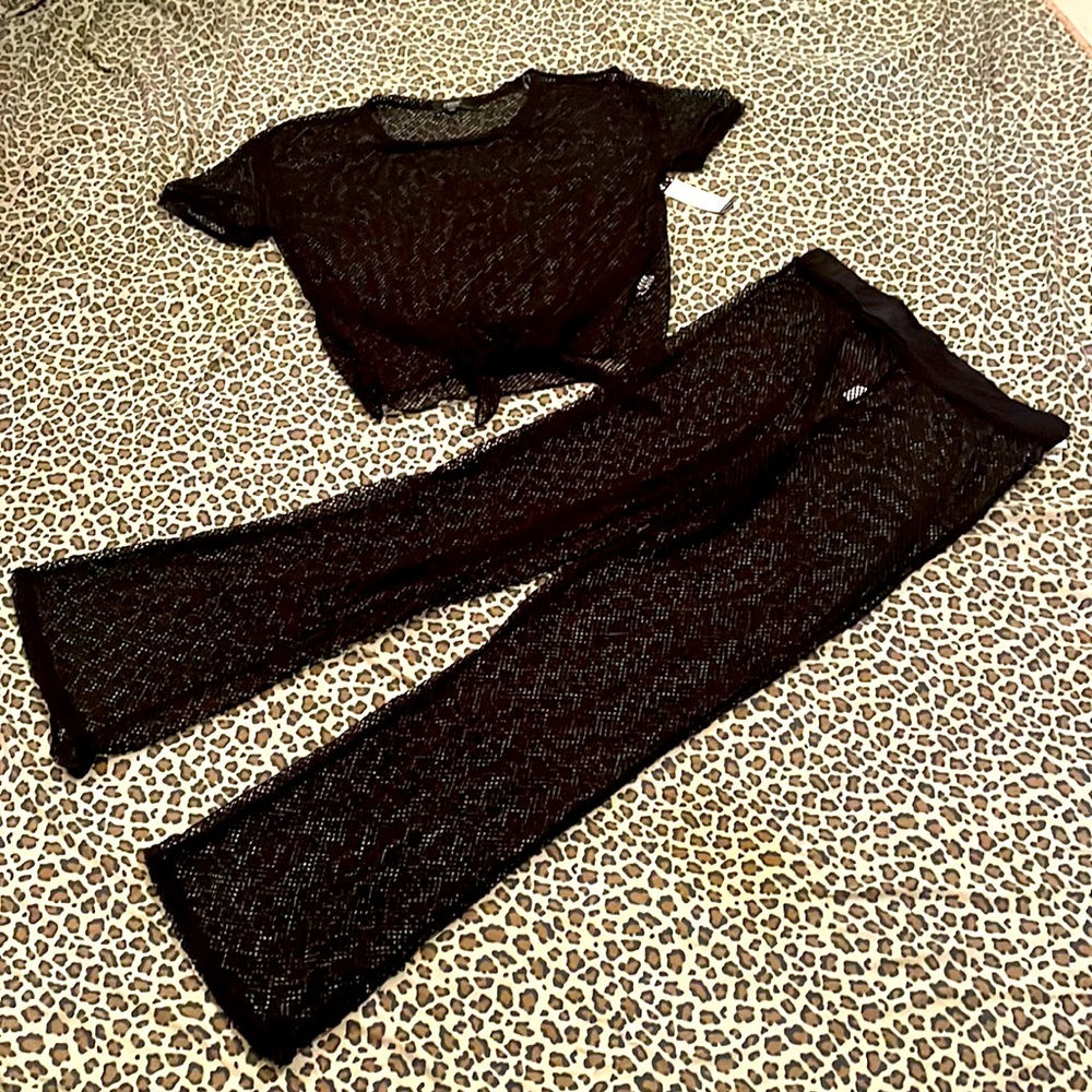 Two Piece Sheer Cover Up